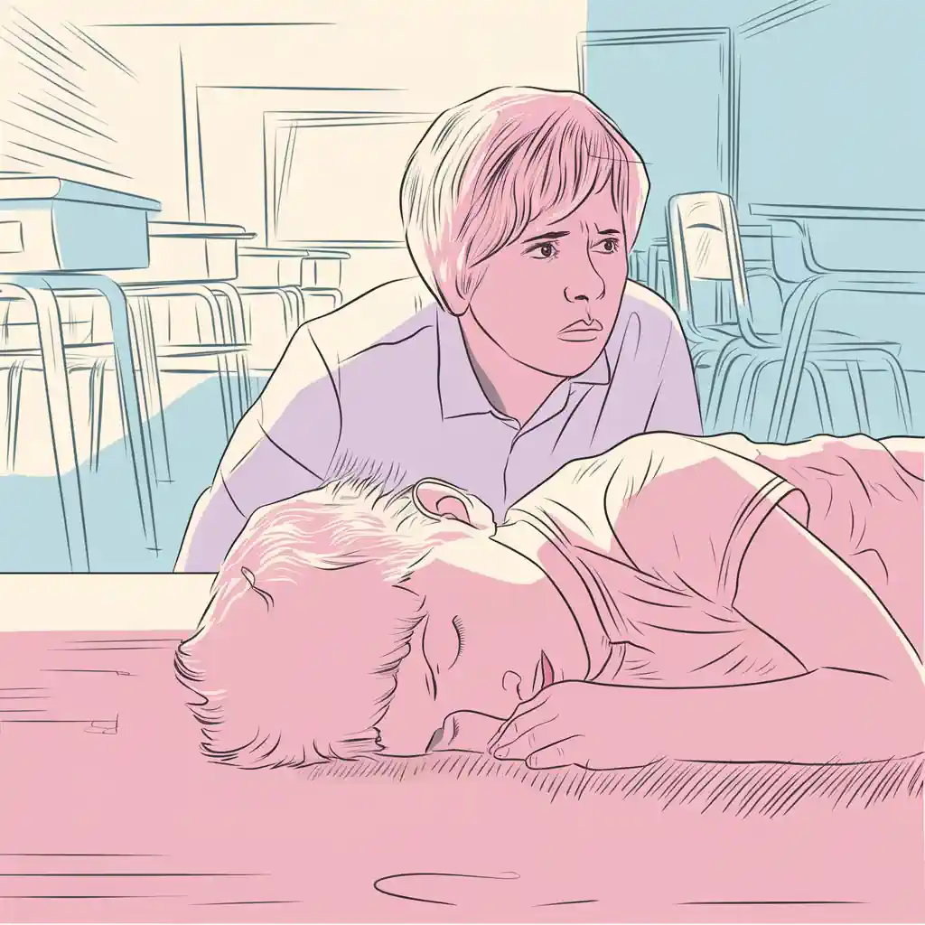 Teacher worried about unconscious student